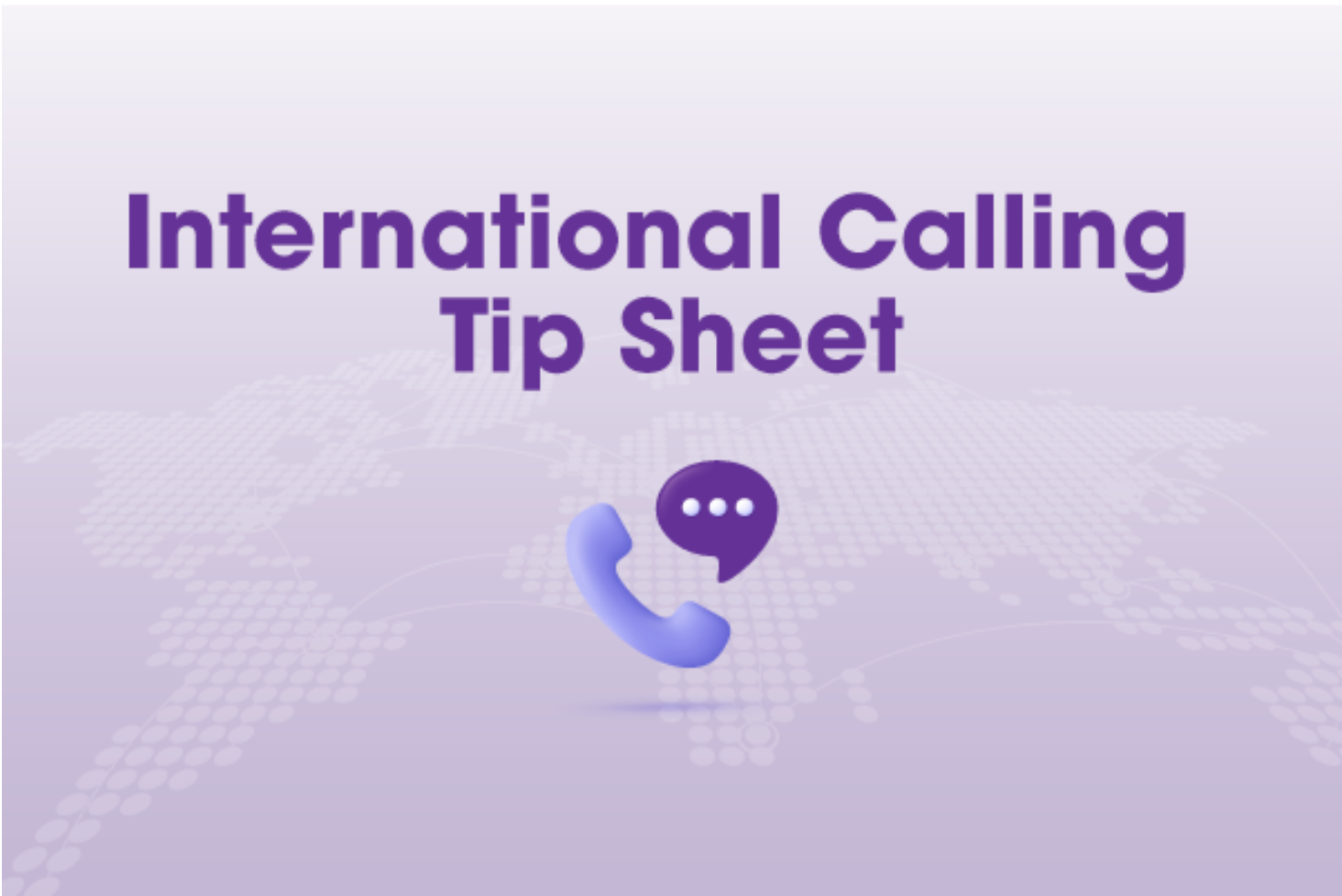 International Calling Tip Sheet